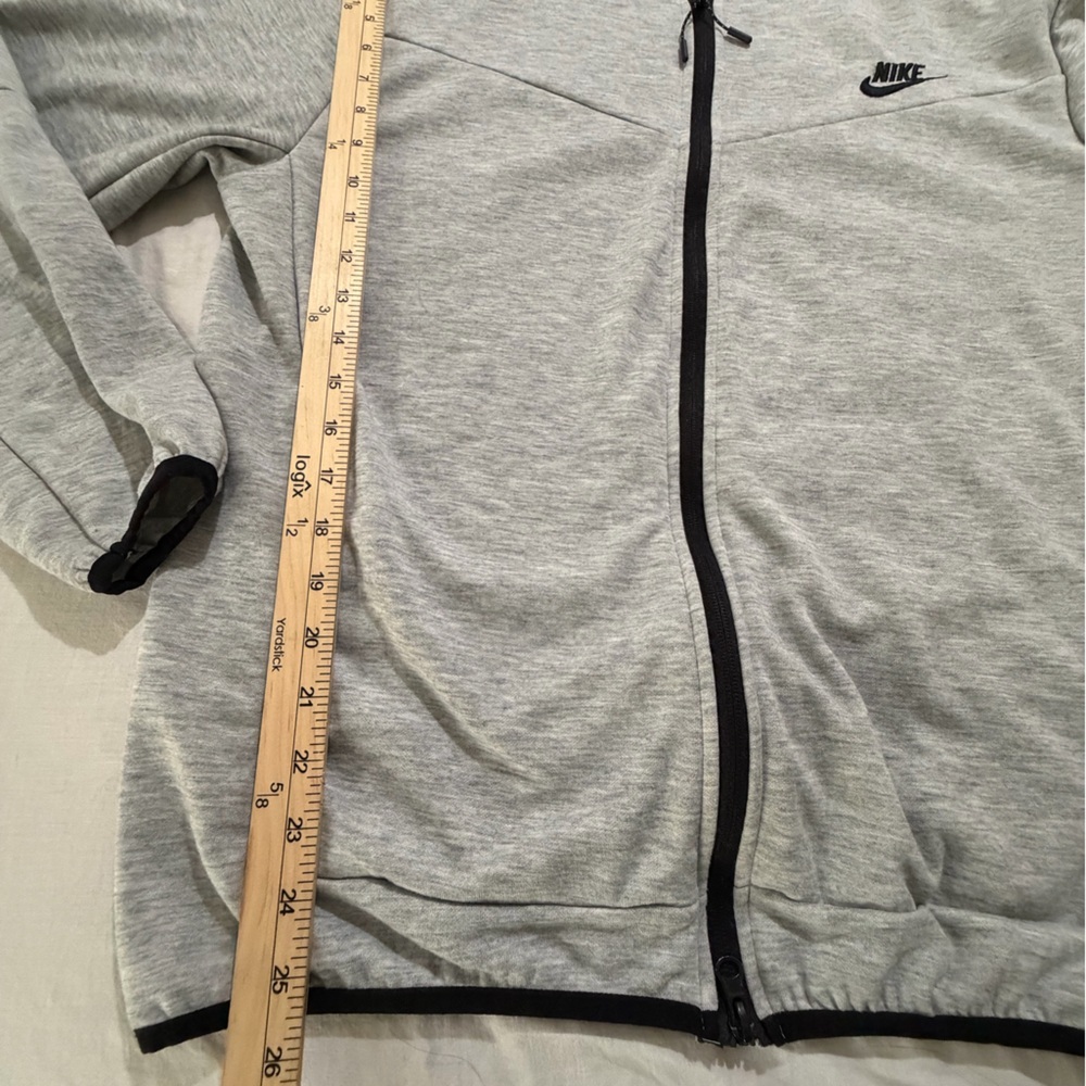 Nike Tech Fleece Full Zip Hoodie Light Gray Men Size L Casual Athletic - Picture 7 of 9
